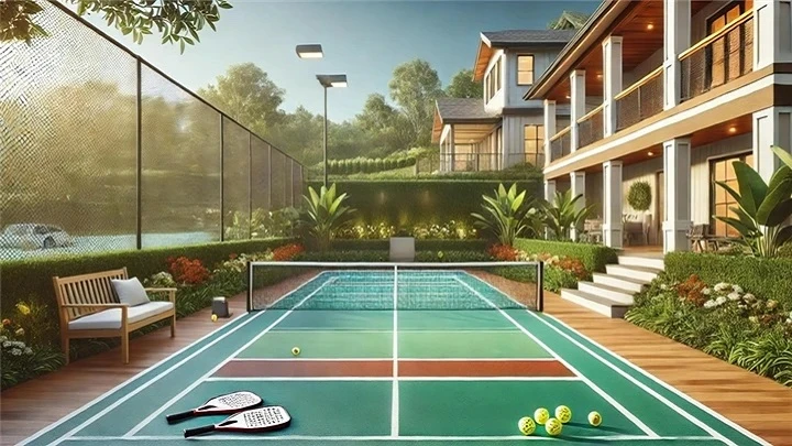 زمین پیکل‌بال ویلایی و خانگی